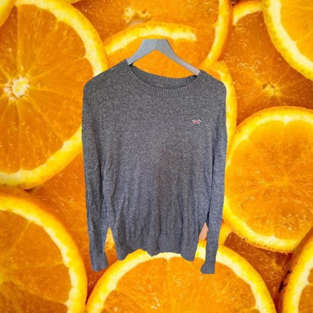 Hollister Gray Marled Crew Neck Sweater‎ Size Large